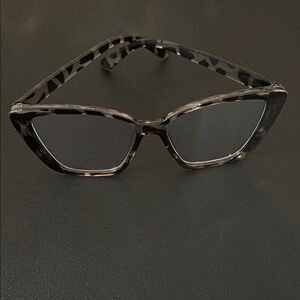 Black and Gray Cat-Eye Glasses Accessories